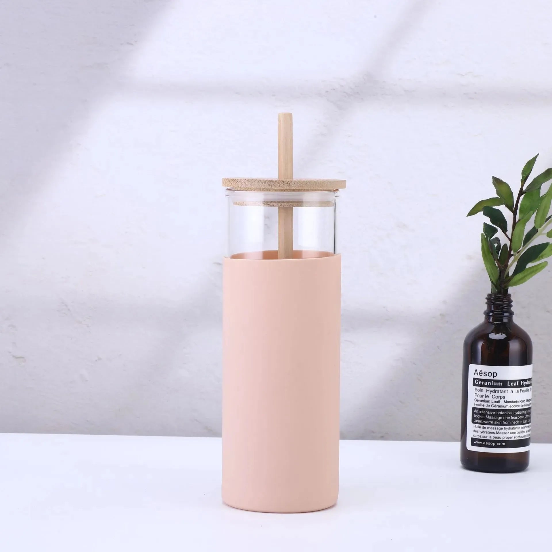 Drinking straw glass cup - Bellarte Enchanté Drinking straw glass cup